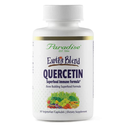 Paradise Herbs Earth's Blend Quercetin, for Immunity, Antioxidant Activity, Probiotics, Adaptogens, Vegan, Non GMO, Gluten Free, 90 Vegetarian Capsules Paradise HerbsAU supplements