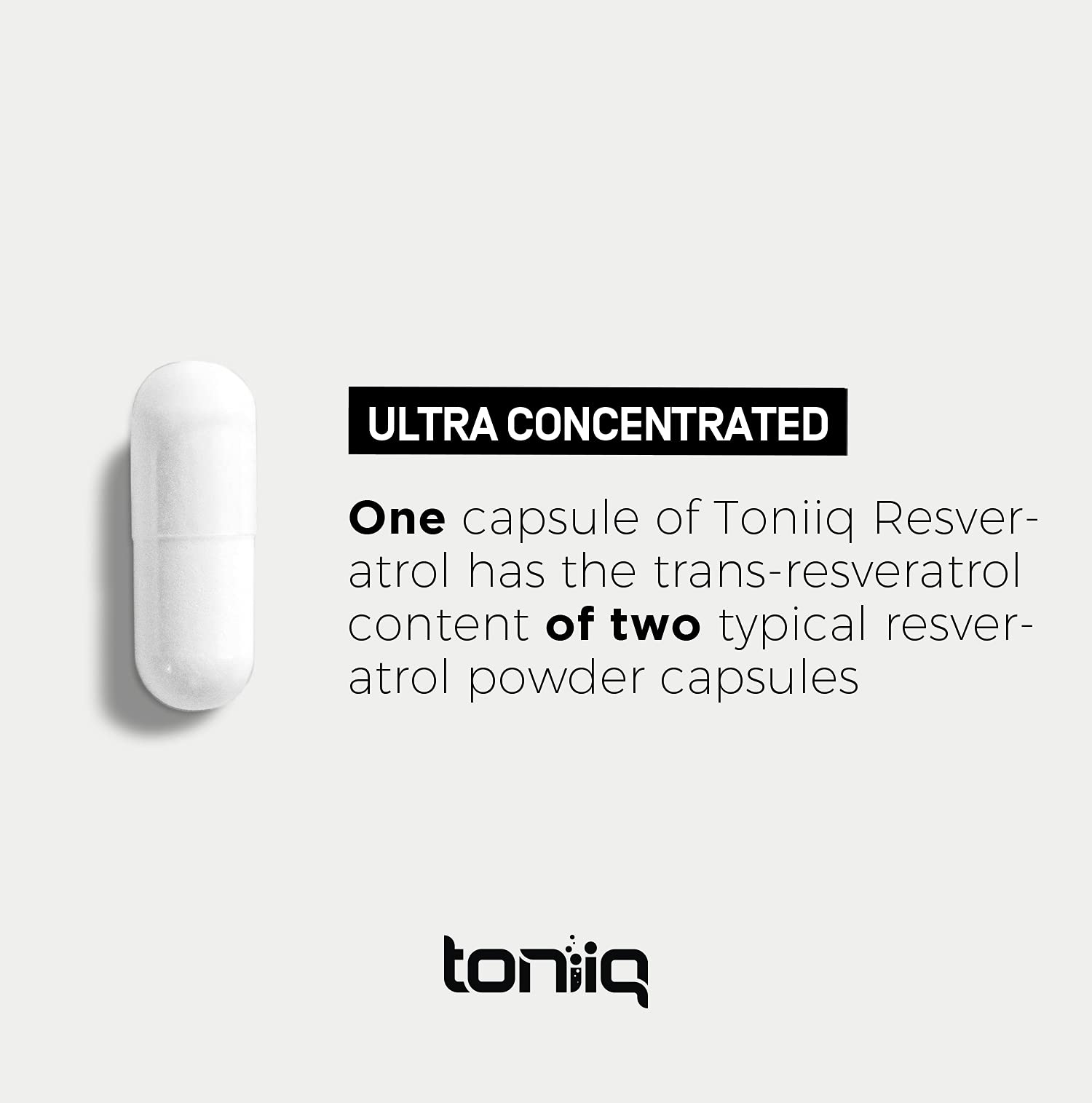 Toniiq Ultra High Purity Resveratrol Capsules - 98% Trans-Resveratrol - Highly Purified Toniiq Au supplements
