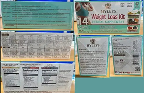 HYLEYS Tea for Cleanse and Weight Loss - New 14 Day Weight Loss Kit - 42 Tea Bags HYLEYS uk supplements
