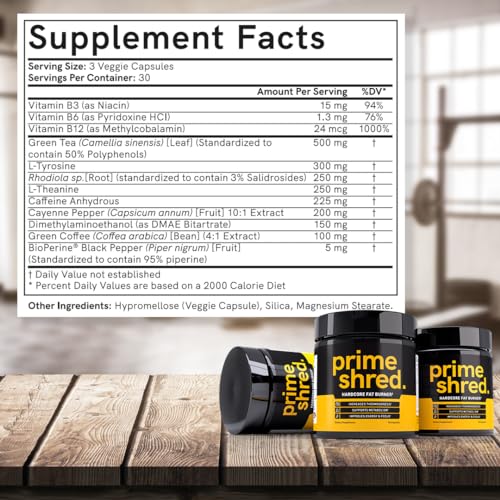 PrimeShred Fat Burner Pills for Men, Triple Action Weight Loss Supplement with Caffeine PrimeShred Au supplements