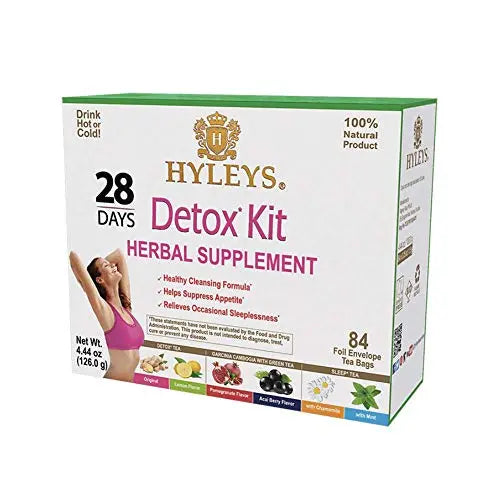Hyleys Detox Tea for Cleanse - 28 Day Kit - 84 Tea Bags - Gift Gift For Mom For Mom HYLEYS uk supplements