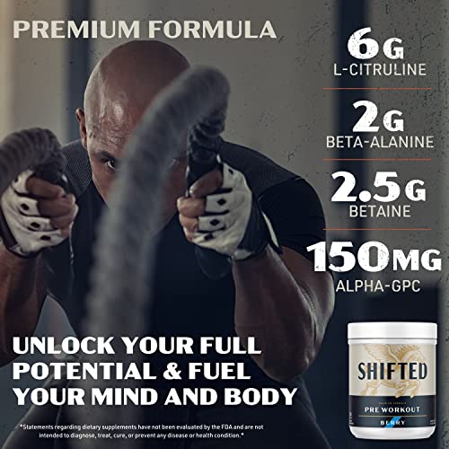SHIFTED Premium Pre Workout Powder, Energy & Focus Supplement with Creatine Monohydrate SHIFTED Au supplements