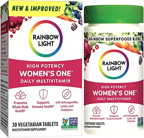 Rainbow Light Multivitamin for Women, Vitamin C, D & Zinc, Probiotics, Women’s One Rainbow LightAU supplements