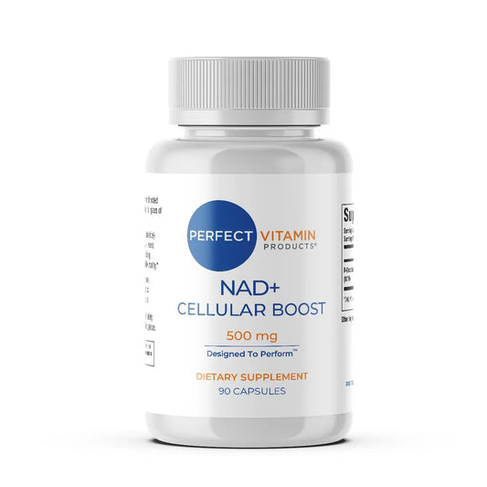 Perfect Vitamin Products NAD+ Cellular Boost – 500mg NMN Supplement for NAD+ Support, Cellular Energy, Brain Clarity & Anti-Aging – Longevity & Recovery Support – 90 Vegan Capsules (30 Servings) Perfect Vitamin ProductsAU supplements