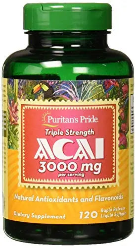 Puritan's Pride Triple Strength Acai 3000 MG, 120 Count Puritan's PrideAU supplements
