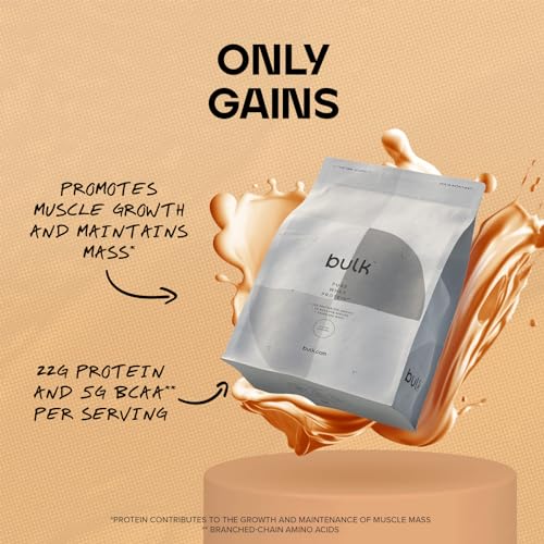 Bulk Pure Whey Protein Powder Shake, Salted Caramel, 500 g, Packaging May Vary Bulk Au supplements