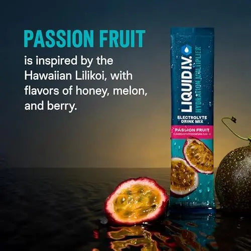 Liquid I.V.® Hydration Multiplier - Passion Fruit | Electrolyte Powder Drink Mix | 1 Pack (16 Servings) Liquid I.V. Au supplements