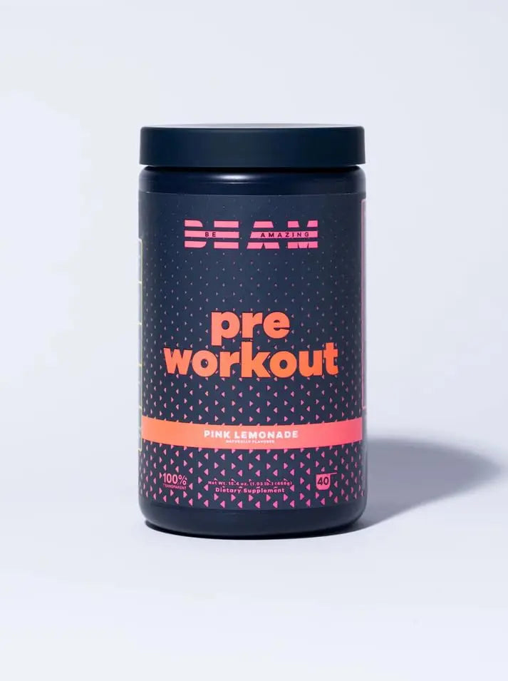 BEAM Be Amazing Vegan Pre-Workout Powder | Energy Booster Powdered Drink with All BEAM uk supplements