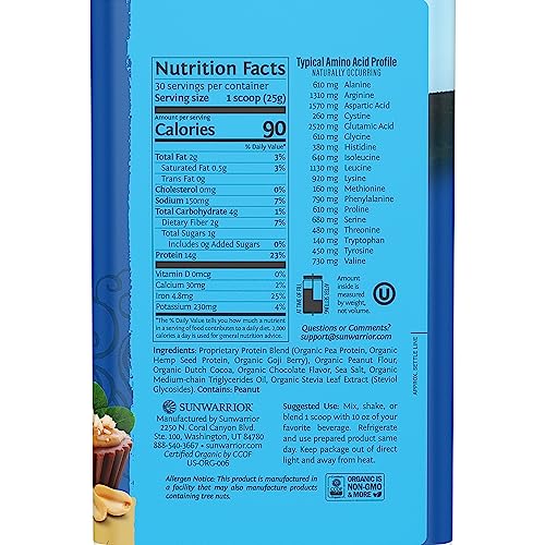 Sunwarrior Vegan Protein Powder Organic Plant-Based Protein | BCAA Amino Acids Hemp Sunwarrior Au supplements