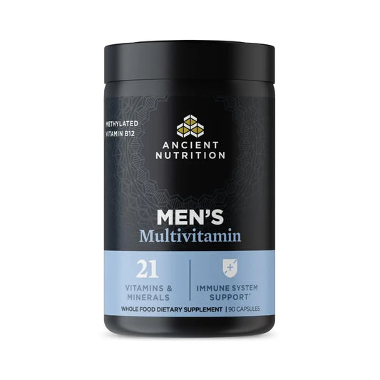 Ancient Nutrition Multivitamin for Men, Multi Men's, Methylated Vitamin D, C, E, B12, Zinc, Magnesium, Supports Healthy Immune System and Bone Health, 90 Ct Ancient NutritionAu supplements