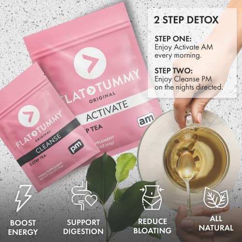 Flat Tummy Tea – 2-step, 4 Week Program – Detox Tea to Boost Energy & Reduce Bloating Flat Tummy Tea Au supplements