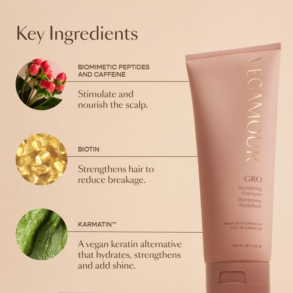 Vegamour Essentials Kit: Revitalizing Shampoo & Conditioner, Hair Serum, Weightless Repair Oil for All Hair Types VEGAMOUR Au supplements