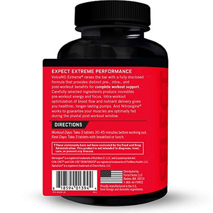 Force Factor Volcano Extreme Pre Workout Nitric Oxide Booster Supplement for Men Force FactorAU supplements