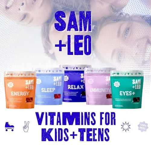 SAM+LEO Immunity Gummies with Elderberry, Echinacea, Zinc & Vitamin C for Kids & Teens – Immune Support Supplement Gummies | SAM+LEOUS supplements
