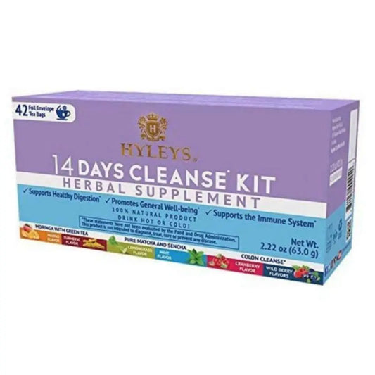 12 Pack of Hyleys Wellness 14 Days Cleanse Kit - 42 Tea Bags (100% Natural, Sugar Free HYLEYSAU supplements