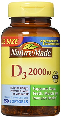Nature Made, Vitamin D3 2,000 I.U. Liquid Softgels, 250-Count (Pack of 2) Nature Made Au supplements