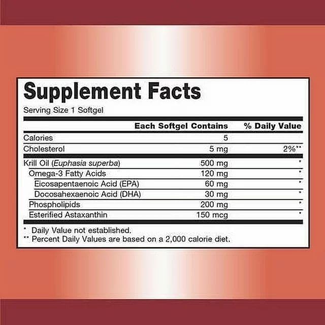 Kir-kland Signature Krill Oil 500 Milligram 160 Softgels healthsupps.co.uk Au supplements
