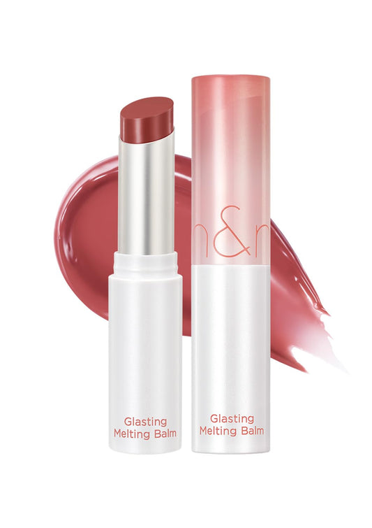 rom&nd GLASTING MELTING BALM #06 Kaya Fig - Vegan K-Beauty Tinted Lip Balm for Crystal Water-Gloss Shine, Deep Hydration & MLBB Rosy Nude Color | Non-Sticky, Long-Lasting Comfort for All Ages rom&ndAu supplements
