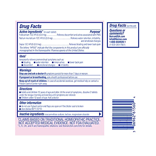 Boiron Cyclease PMS Relief Tablets for Symptoms from PMS of Bloating, Aches, Mood Swings, and Irritability Boiron Au supplements