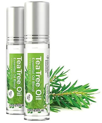 Horbaach Tea Tree Essential Oil Roll On Blend | .33 fl oz (Pack of 2) | Roller for Skin Horbäach uk supplements