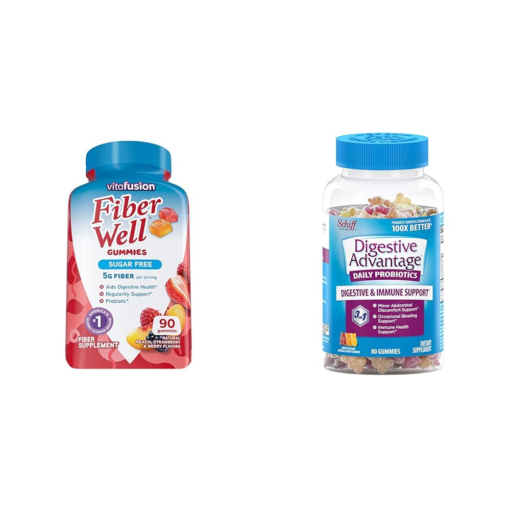 Vitafusion Fiber Well Sugar Free Fiber Supplement & Digestive Advantage Probiotic Vitafusion Au supplements