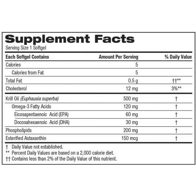 Kir-kland Signature Krill Oil 500 Milligram 160 Softgels healthsupps.co.uk Au supplements