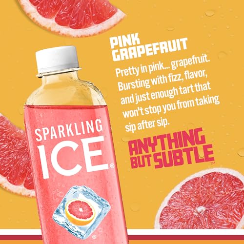 Sparkling Ice, Pink Grapefruit Sparkling Water, Zero Sugar Flavored Water, with Antioxidants Sparkling ICE Au supplements