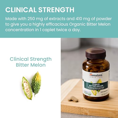Himalaya Organic Bitter Melon for Glucose Metabolism, 660 mg, 60 Caplets, 1 Month Supply Himalaya Au supplements