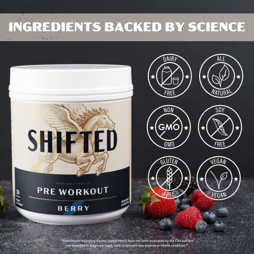 SHIFTED Premium Pre Workout Powder, Energy & Focus Supplement with Creatine Monohydrate SHIFTED Au supplements