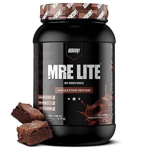 REDCON1 MRE Lite Whole Food Protein Powder, Fudge Brownie - Low Carb & Whey REDCON1AU supplements