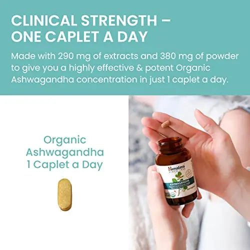 Himalaya Organic Ashwagandha, 60 Day Supply, Herbal Supplement for Stress Relief Himalaya uk supplements