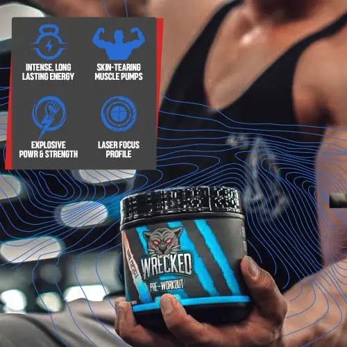 Huge Supplements Wrecked Pre-Workout, 30G+ Ingredients Per Serving to Boost Energy Huge Supplements uk supplements