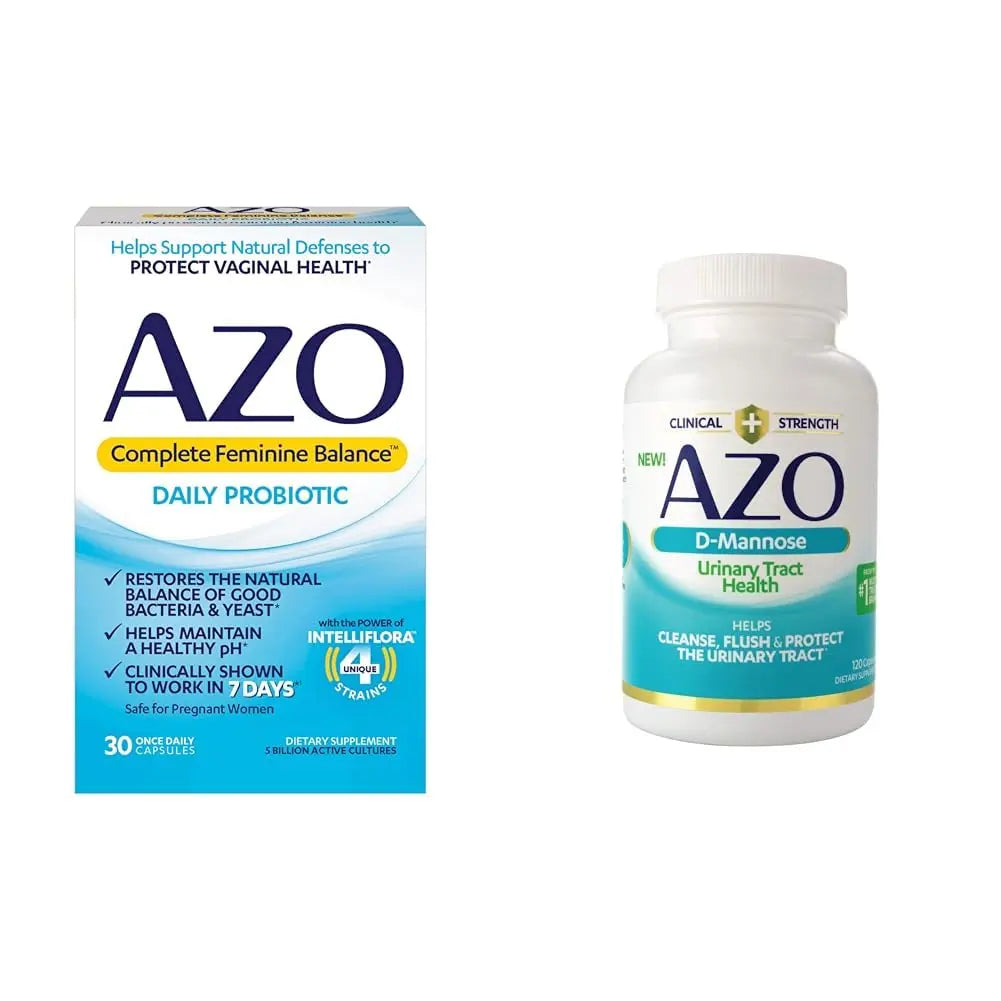 AZO Complete Feminine Balance Daily Probiotics for Women, Clinically Proven & D Mannose Urinary AZO uk supplements