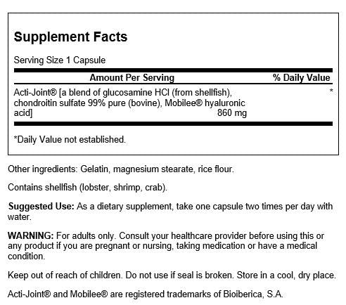 Swanson Ultra ACTI-Joint 860 MG 60 CAPS Swanson Au supplements