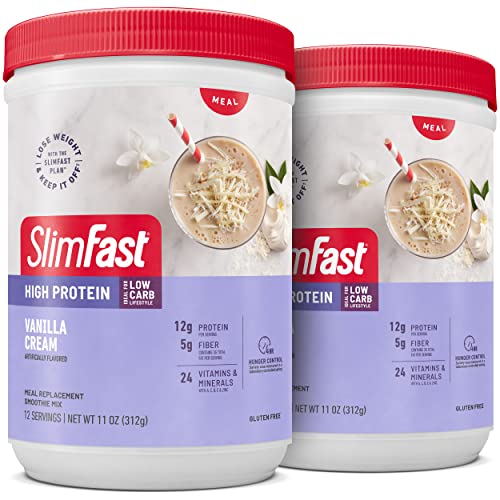 SlimFast Meal Replacement Smoothie Mix, 24 Servings, High Protein, Vanilla Cream, 20g SlimFast Au supplements