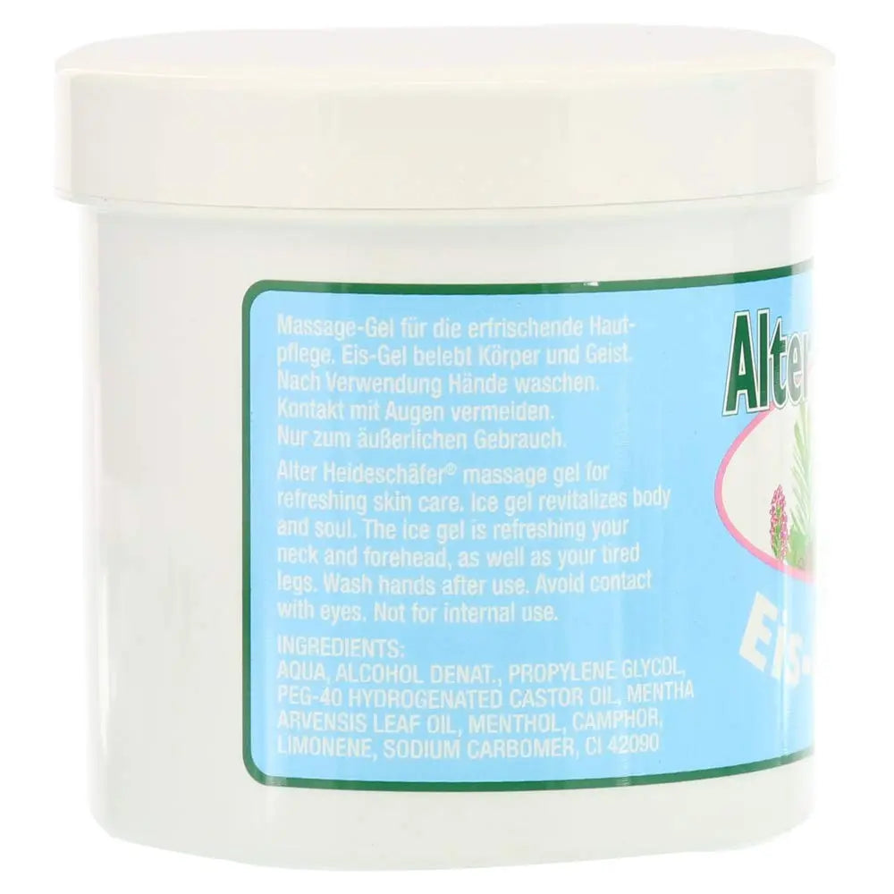 Ice-Gel with Peppermint, Campher & Menthol for Headaches, Stiff Neck, Joints, Muscles - Cooling & Soothing- Large 250ml Tub by Krauterhof Betz uk supplements