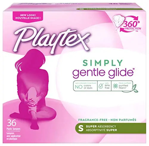 Playtex Simply Gentle Glide Unscented Tampons, Super Absorbency, 36 Count (Pack of 1) PLAYTEXAU supplements