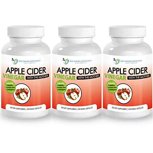 Apple Cider Vinegar Capsules - 100% Organic Apple Cider Vinegar Pills 1500 mg DOCTOR RECOMMENDED SUPPLEMENTSAU supplements