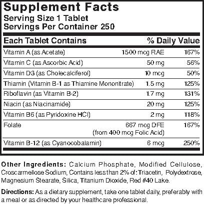 Nature's Blend Daily Vite 250 Tablets Nature's Blend Au supplements