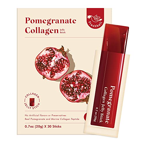 FRESHBELL Pomegranate Collagen Jelly Stick (20g x 30 sticks) Marine Collagen Peptide FreshbellAU supplements