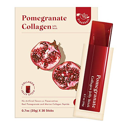 FRESHBELL Pomegranate Collagen Jelly Stick (20g x 30 sticks) Marine Collagen Peptide FreshbellAU supplements
