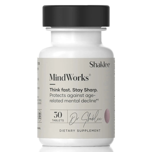 Shaklee MindWorks® - Brain Health Supplement for Brain Sharpness & Focus - Supported Nutrients & Extracts - Chardonnay Grape Seed Polyphenols, Guarana Extract, Vitamins B6, B12, Folate - 30 Tablets ShakleeAU supplements