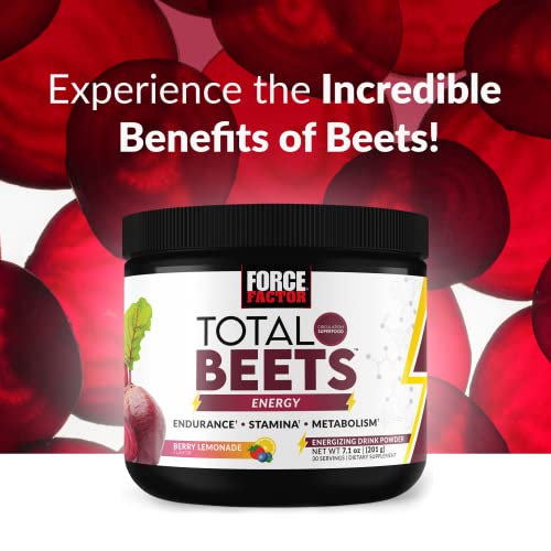 FORCE FACTOR Total Beets Beet Root Powder with Energy, NO3-T Nitrates to Support Force Factor Au supplements