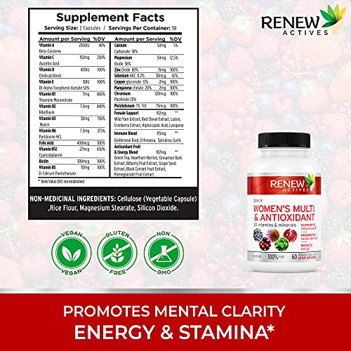 Renew Actives Women's Multi-Vitamin & Antioxidant: Daily Health Supplement for Woman Renew Actives Au supplements