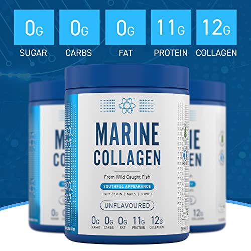 Applied Nutrition Marine Hydrolysed Collagen Powder from Wild Salmon - Protein for Health, Skin, Hair, Nails, Bones, Muscle & Joints Applied Nutrition Au supplements