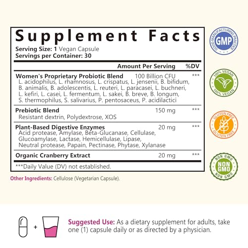 NatureMyst Women’s Probiotics 100 Billion, 20 Targeted Strains with Organic Cranberry NatureMyst Au supplements
