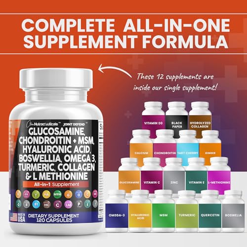 Clean Glucosamine Chondroitin MSM Turmeric Hyaluronic Acid Boswellia Clean Nutraceuticals Au supplements
