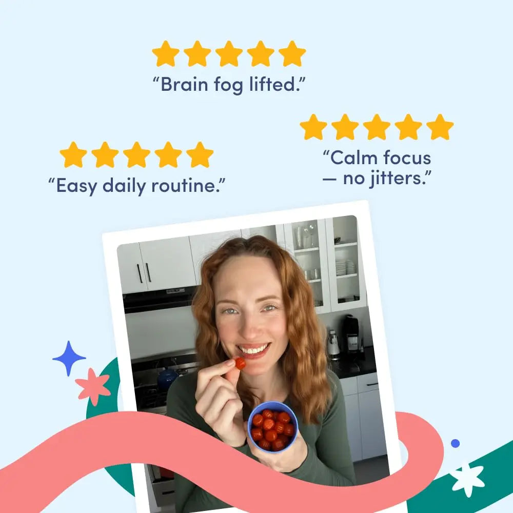 FIRST DAY Women’s Brain Gummies for Focus, Memory & Clarity | Cognizin® Citicoline + Phosphatidylserine | Natural Sustained Energy, Peach Flavor FIRST DAY Au supplements