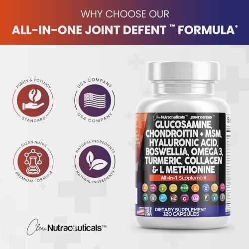Clean Glucosamine Chondroitin MSM Turmeric Hyaluronic Acid Boswellia Clean Nutraceuticals Au supplements
